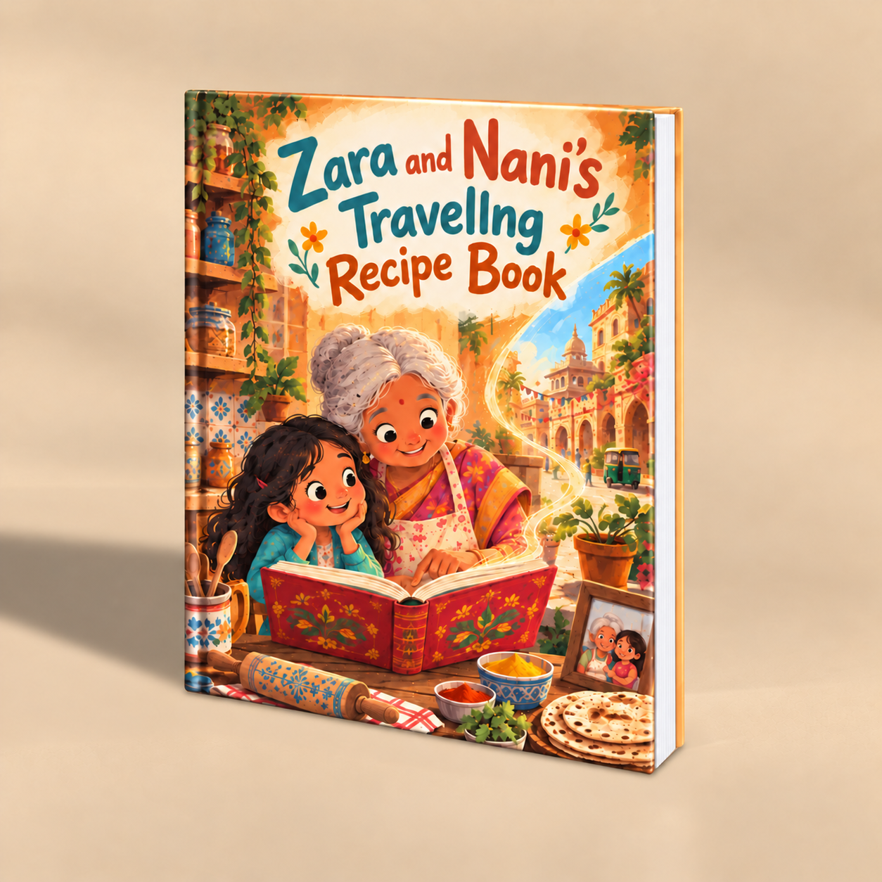 Personalized book mockup celebrating family roots and traditions